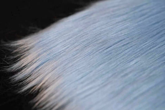 Blue mist long-pile faux fur fabric for fursuit and plush making