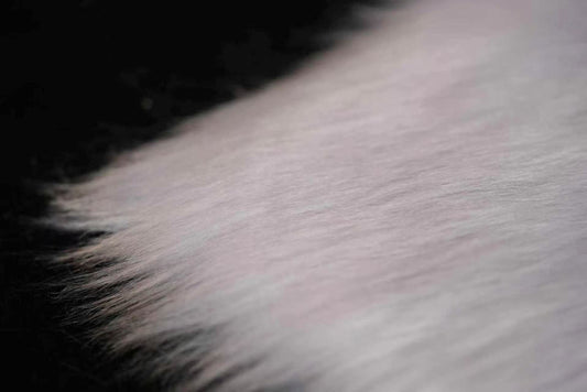 Silver-grey long-pile faux fur fabric for fursuit and plush making