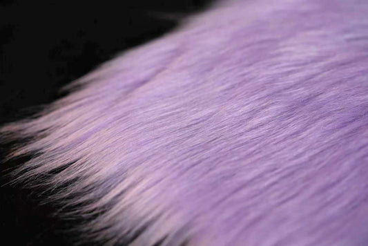 Violet long-pile faux fur fabric for fursuit and plush making